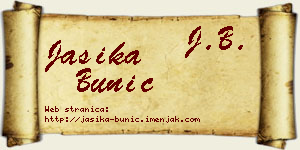 Jasika Bunić vizit kartica